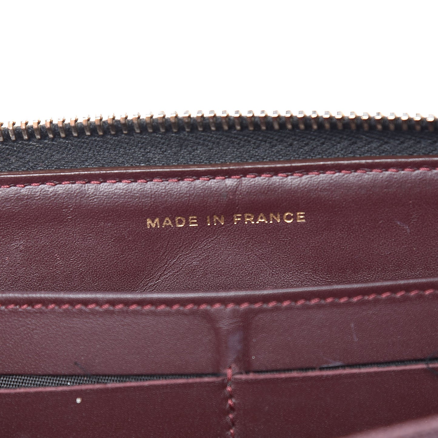 Caviar Quilted Large Zip Around Wallet Black