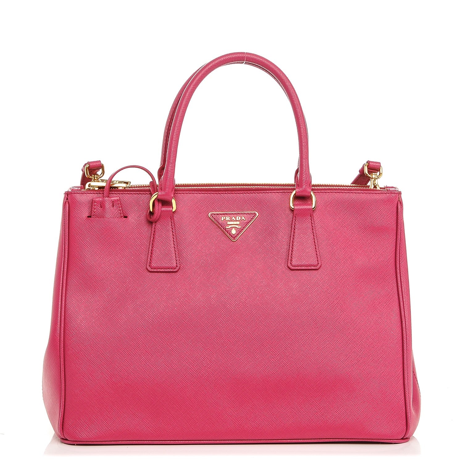Prada Saffiano Medium Galleria Double Zip Tote Fuxia 1 of 7