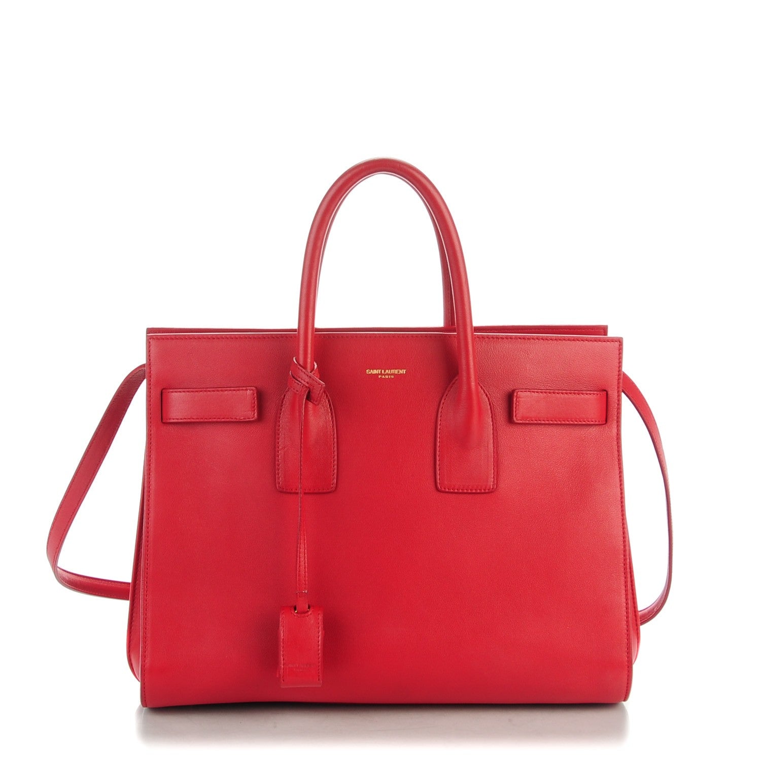 Saint Laurent Calfskin Small Sac De Jour Rouge Orient 1 of 7