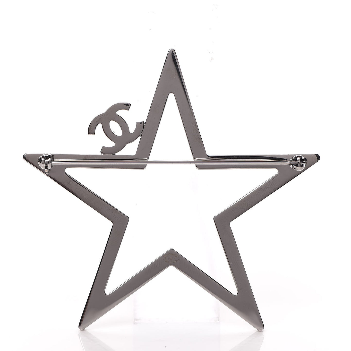 Ruthenium Crystal Star CC Brooch