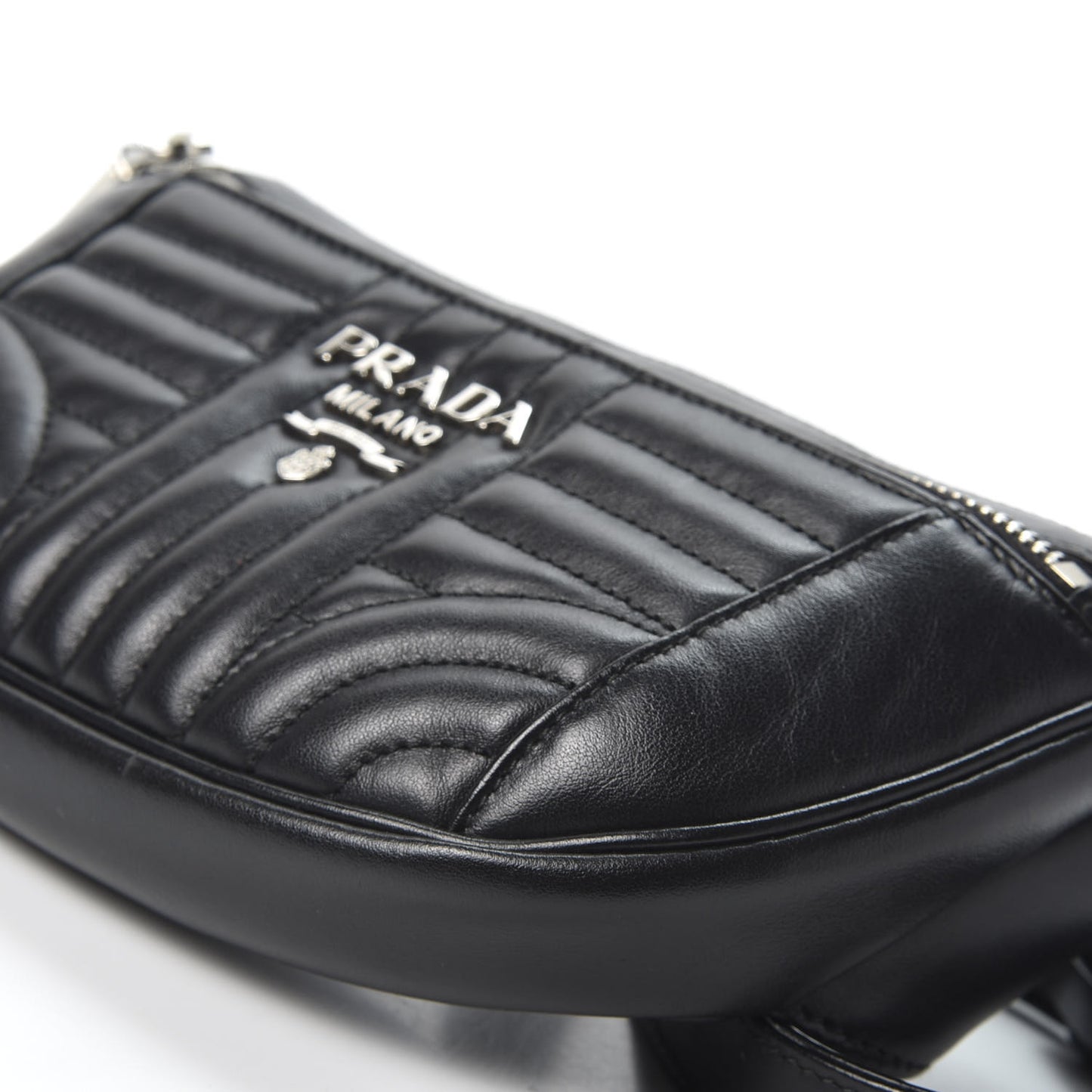 Soft Calfskin Impunture Diagramme Belt Bag Black