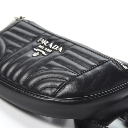 Prada Soft Calfskin Impunture Diagramme Belt Bag Black 7 of 10