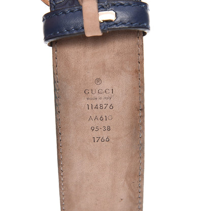 Gucci Guccissima Interlocking G Belt 95 38 Blue 4 of 8