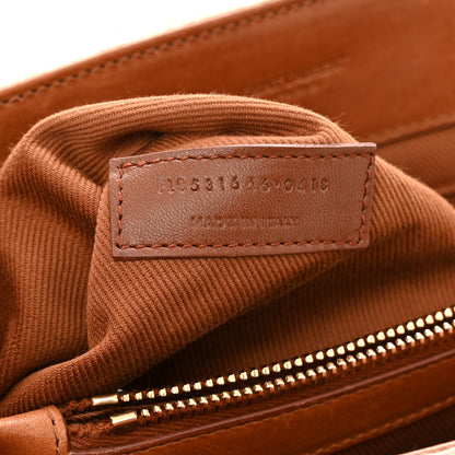 Saint Laurent Shearling Medium Loulou Shoulder Bag Natural 7 of 13