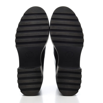 Louis Vuitton Calfskin Monogram Power Squad Flat Ankle Boots 39 Black 5 of 13