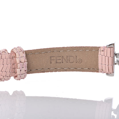 Fendi Stainless Steel Calfskin Diamond Pink Mother of Pearl 23mm Moda Quartz Watch 7 of 10