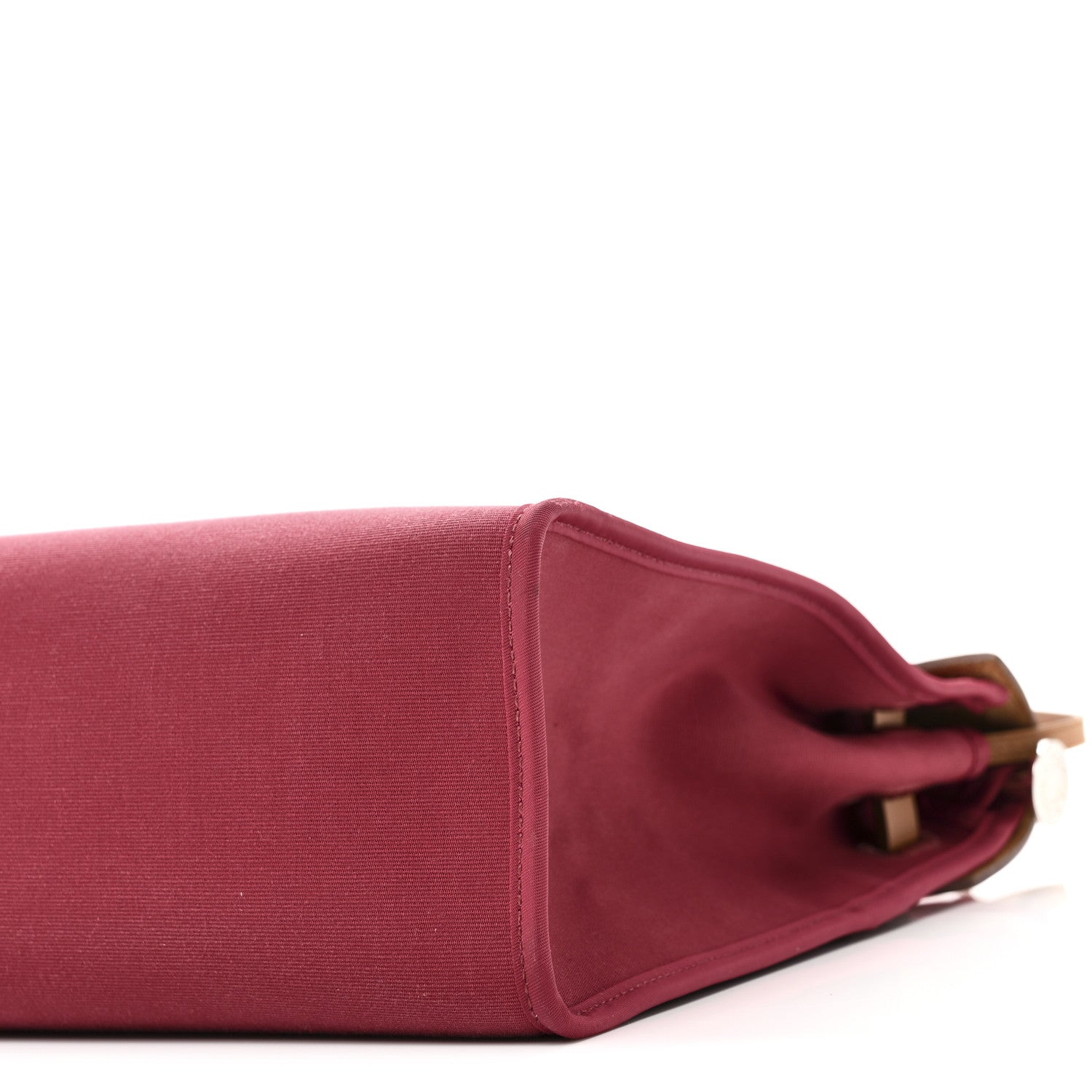 Hermes Vache Hunter Toile Herbag Zip 31 PM Rouge Grenat Natural 11 of 11