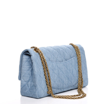 Chanel Denim Quilted 2.55 Reissue 226 Flap Light Blue 3 of 7