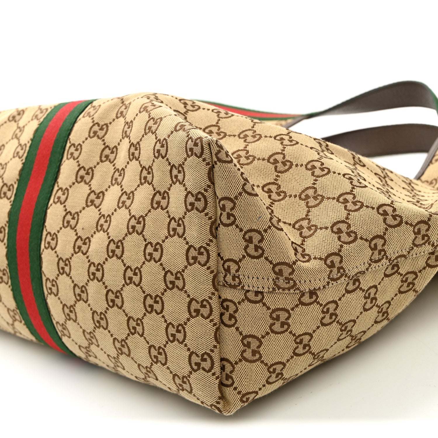 Gucci GG Monogram Web Large Giglio Tote Beige Brown 11 of 11