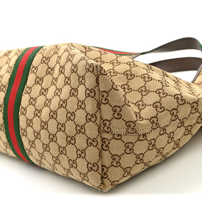 Gucci GG Monogram Web Large Giglio Tote Beige Brown 11 of 11