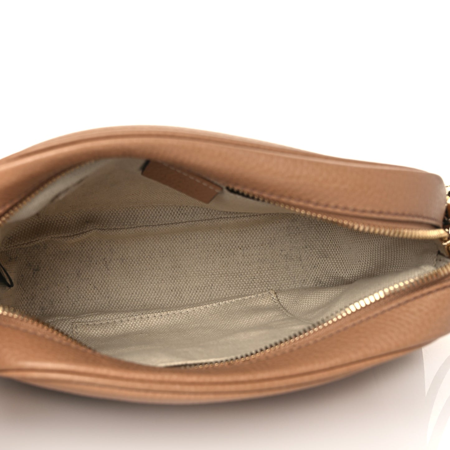 Pebbled Calfskin Small Soho Disco Bag Camelia