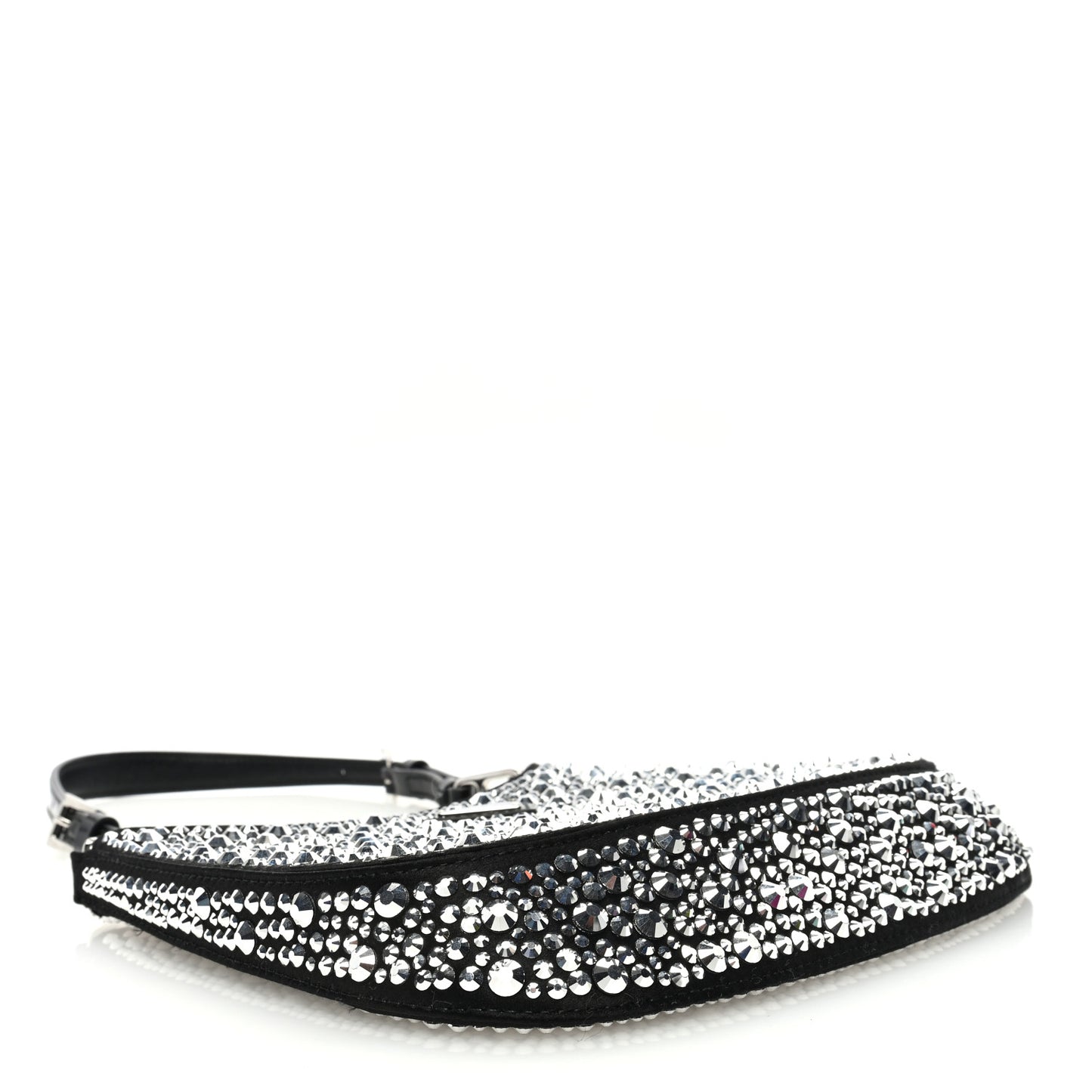 Satin Crystal Cleo Adjustable Strap Shoulder Bag Metal