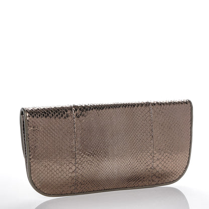 Gucci Metallic Python 1973 Clutch Gold 3 of 6