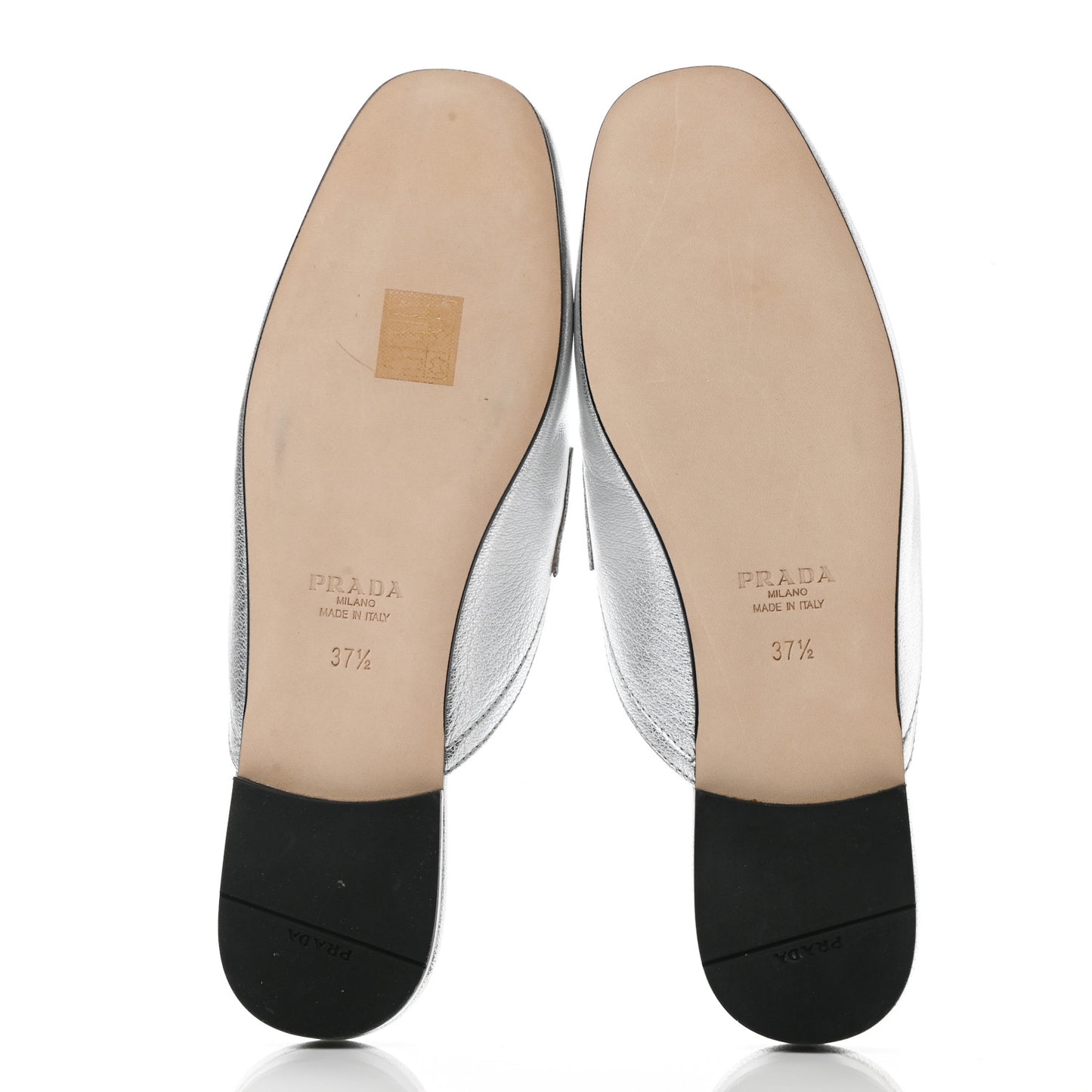 Madras Lux 10mm Mules 37.5 Argento