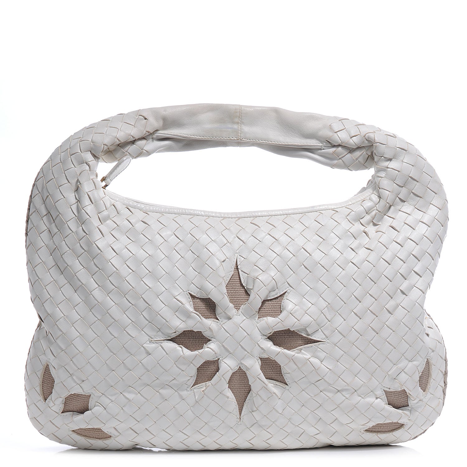 Bottega Veneta Nappa Intrecciato Flower Medium Veneta Hobo White 1 of 11