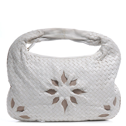 Bottega Veneta Nappa Intrecciato Flower Medium Veneta Hobo White 1 of 11