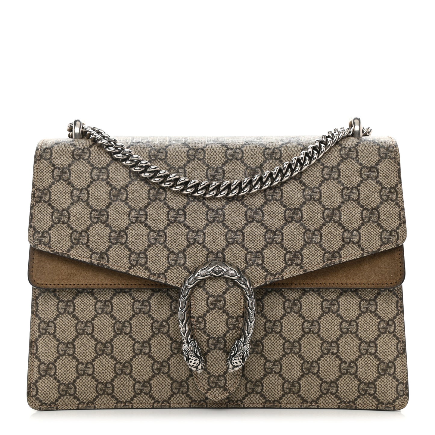 GG Supreme Monogram Medium Dionysus Shoulder Bag Taupe