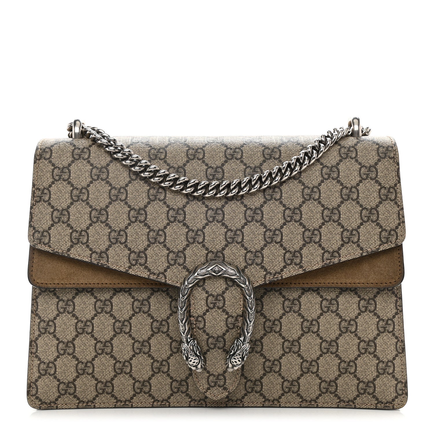 Gucci GG Supreme Monogram Medium Dionysus Shoulder Bag Taupe 1 of 8