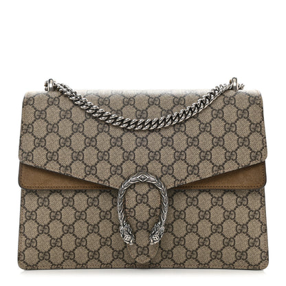 Gucci GG Supreme Monogram Medium Dionysus Shoulder Bag Taupe 1 of 8