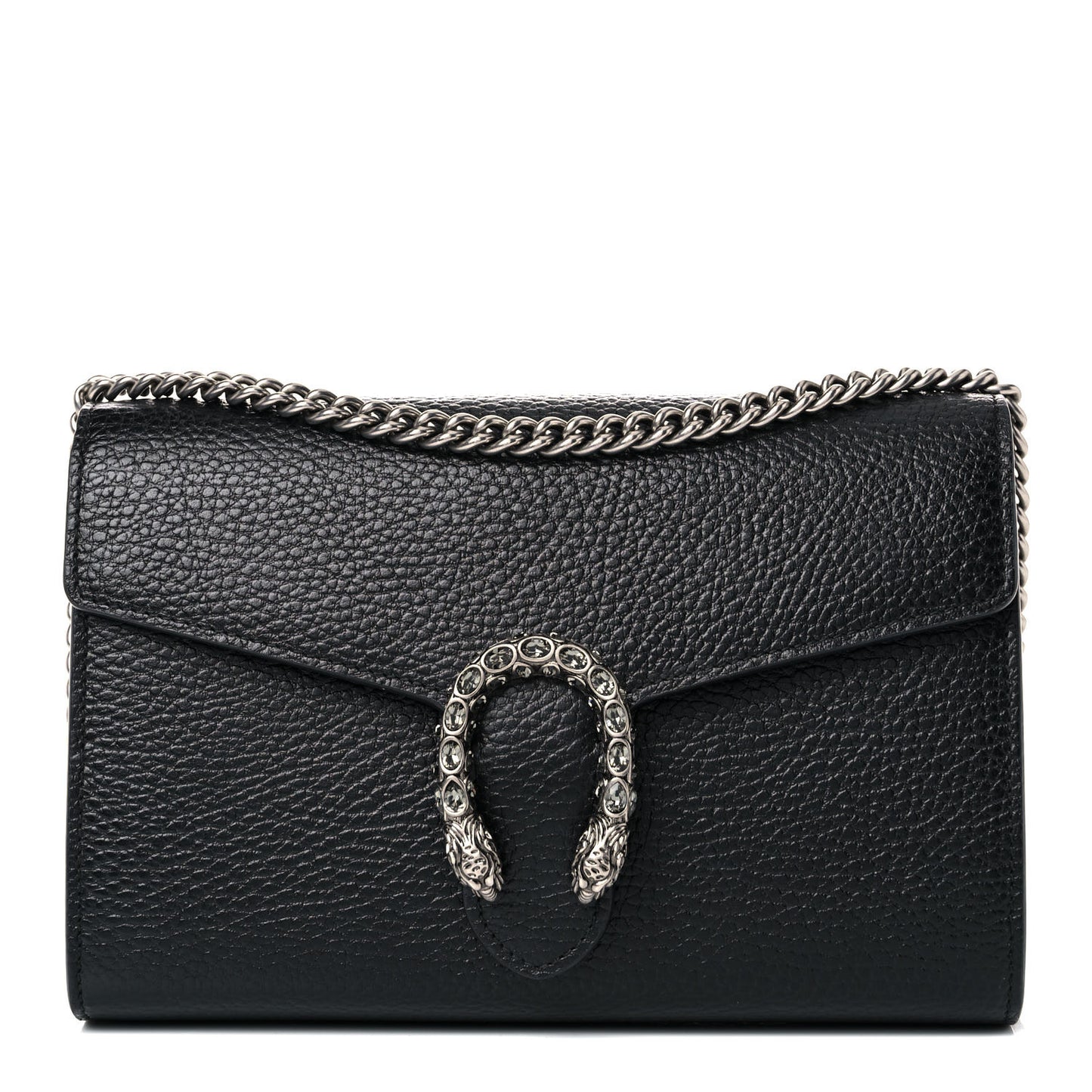 Calfskin Mini Dionysus Chain Wallet Black
