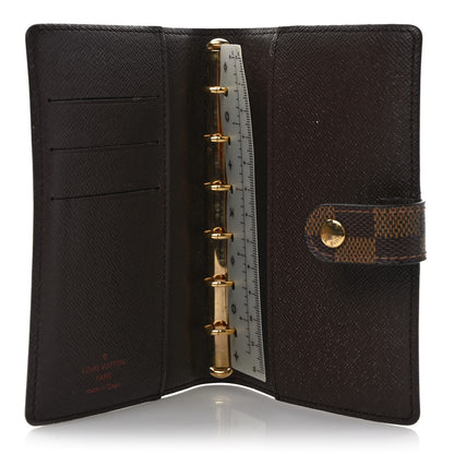Louis Vuitton Damier Ebene Small Ring Agenda Cover 5 of 6