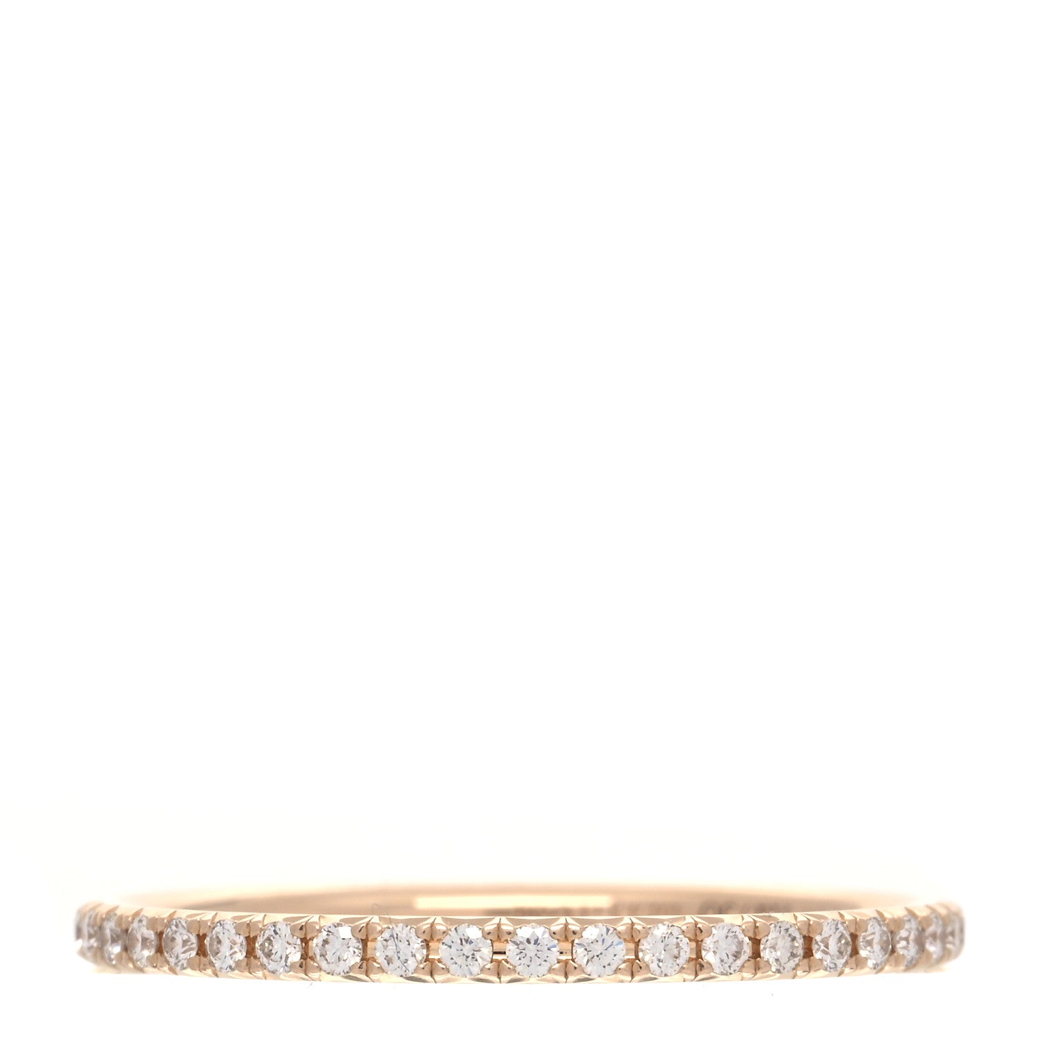 Tiffany 18K Rose Gold Diamond Metro Band Ring 52 6 1 of 5