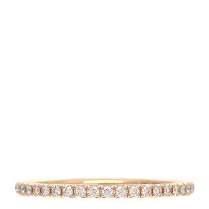 Tiffany 18K Rose Gold Diamond Metro Band Ring 52 6 1 of 5