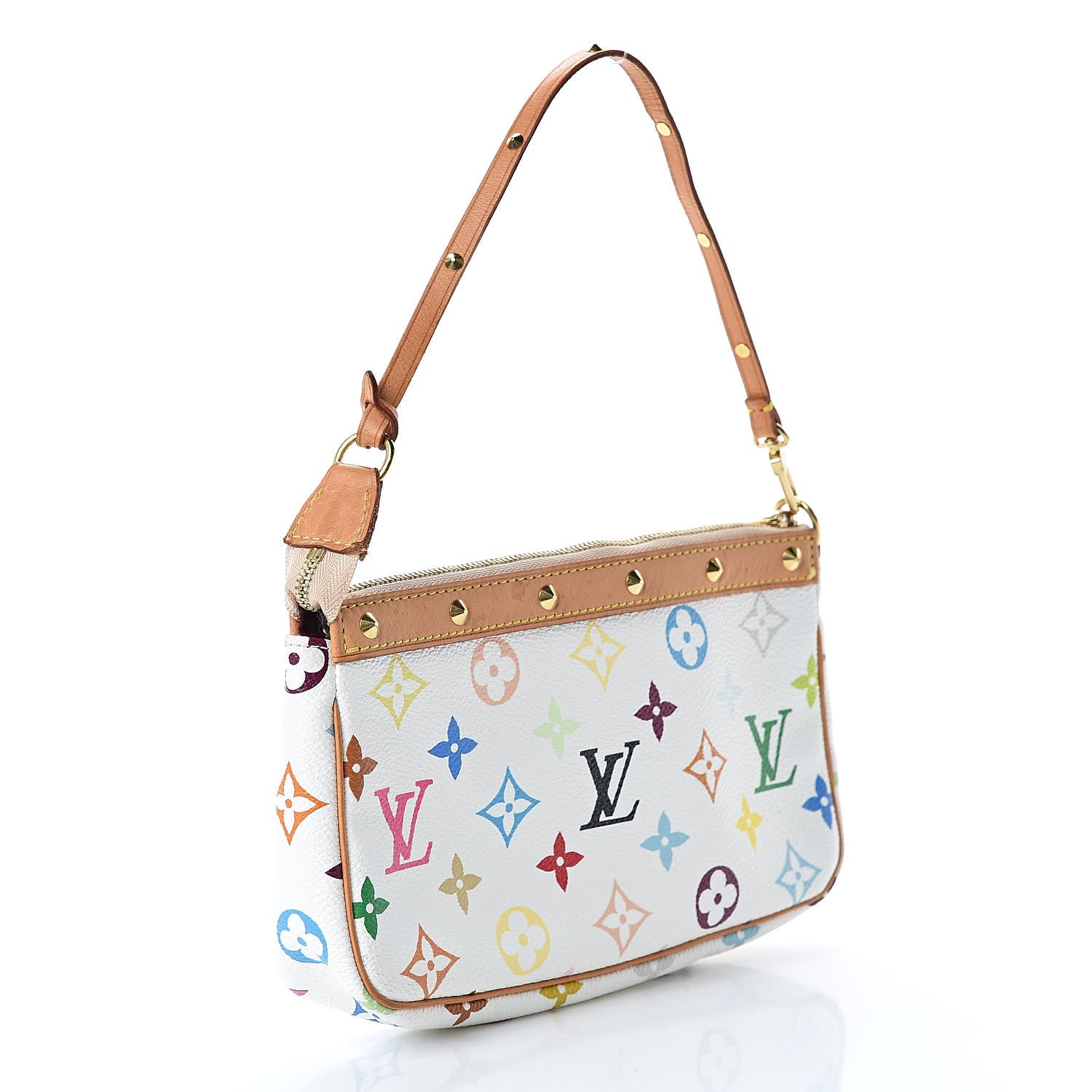 Louis Vuitton Monogram Multicolor Pochette Accessories White 3 of 14