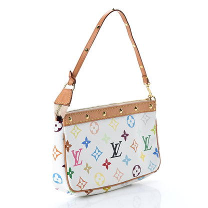 Louis Vuitton Monogram Multicolor Pochette Accessories White 3 of 14
