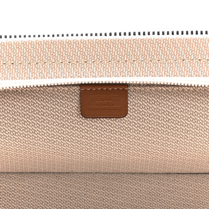Hermes H Plume Canvas Taurillon Regate La Danse Des Chevaux R.M.S. Trolley Case Luggage Gris Fonce Ecru Black 5 of 8