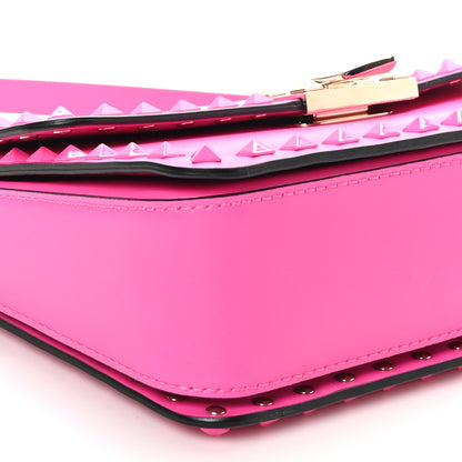 Valentino Garavani Smooth Calfskin Enamel Tonal Rockstud23 Shoulder Bag Pink PP 8 of 9