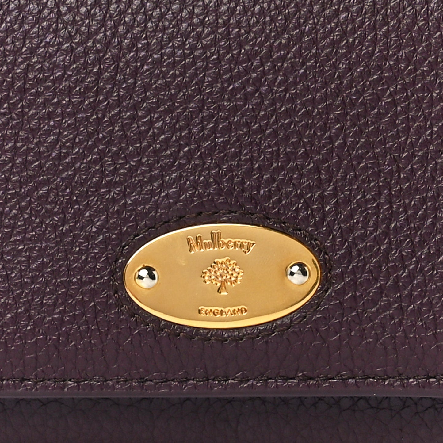 Small Classic Grain Small Plaque French Purse Wallet Oxblood