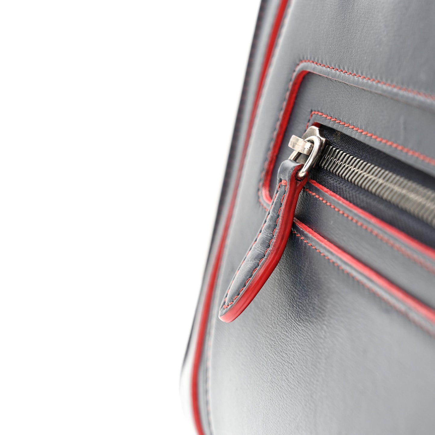 Satin Debossed Calfskin Mini Luggage Navy Blue