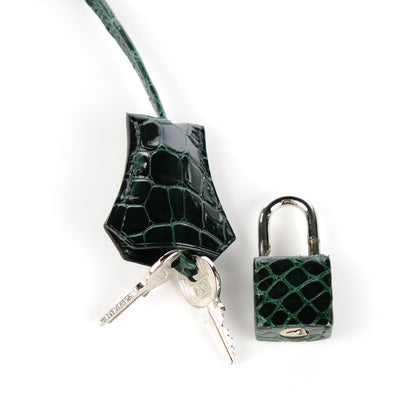 Hermes Shiny Porosus Crocodile Birkin 30 Vert Fonce 19 of 20