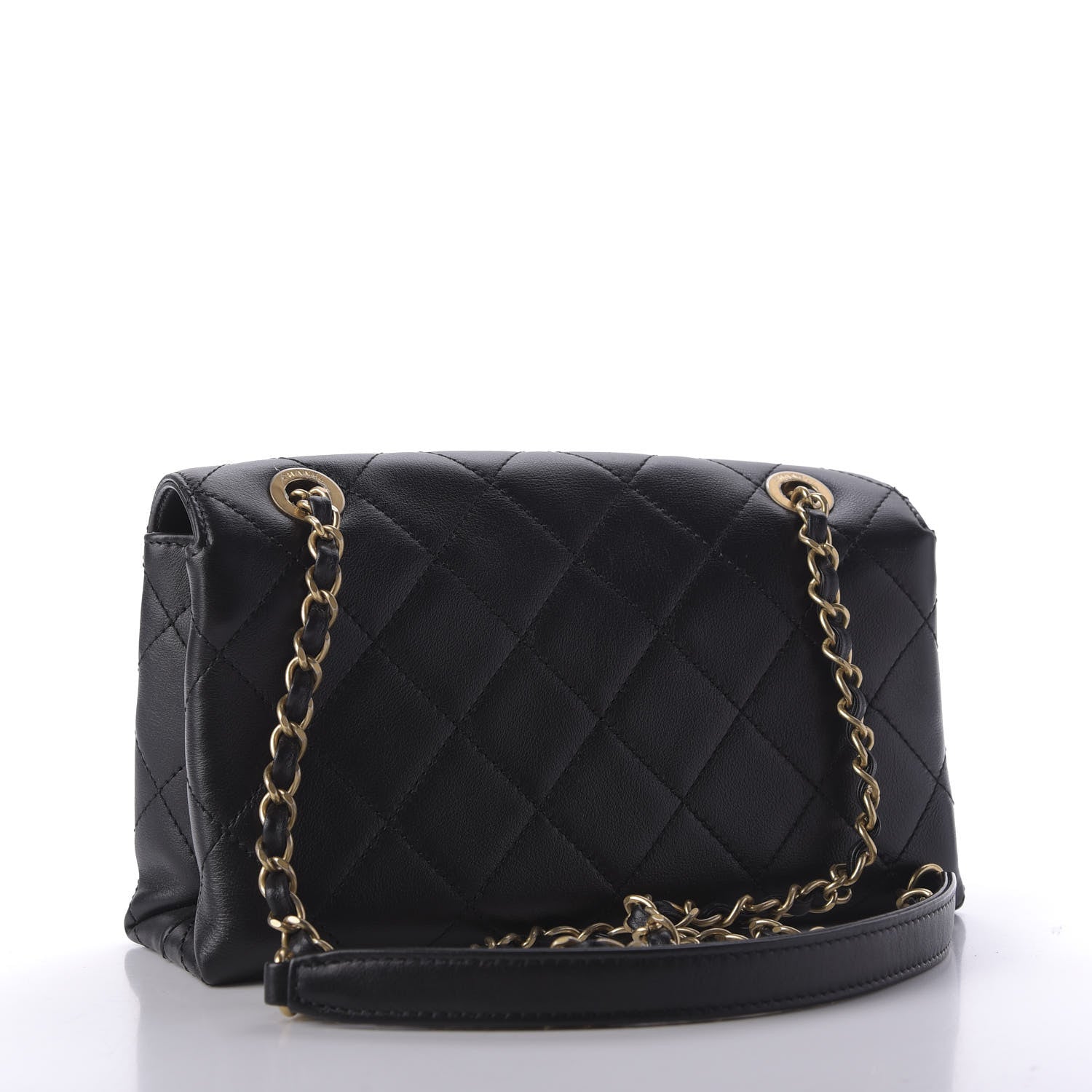 Chanel Calfskin Quilted Enchained Flap Black 3 of 9