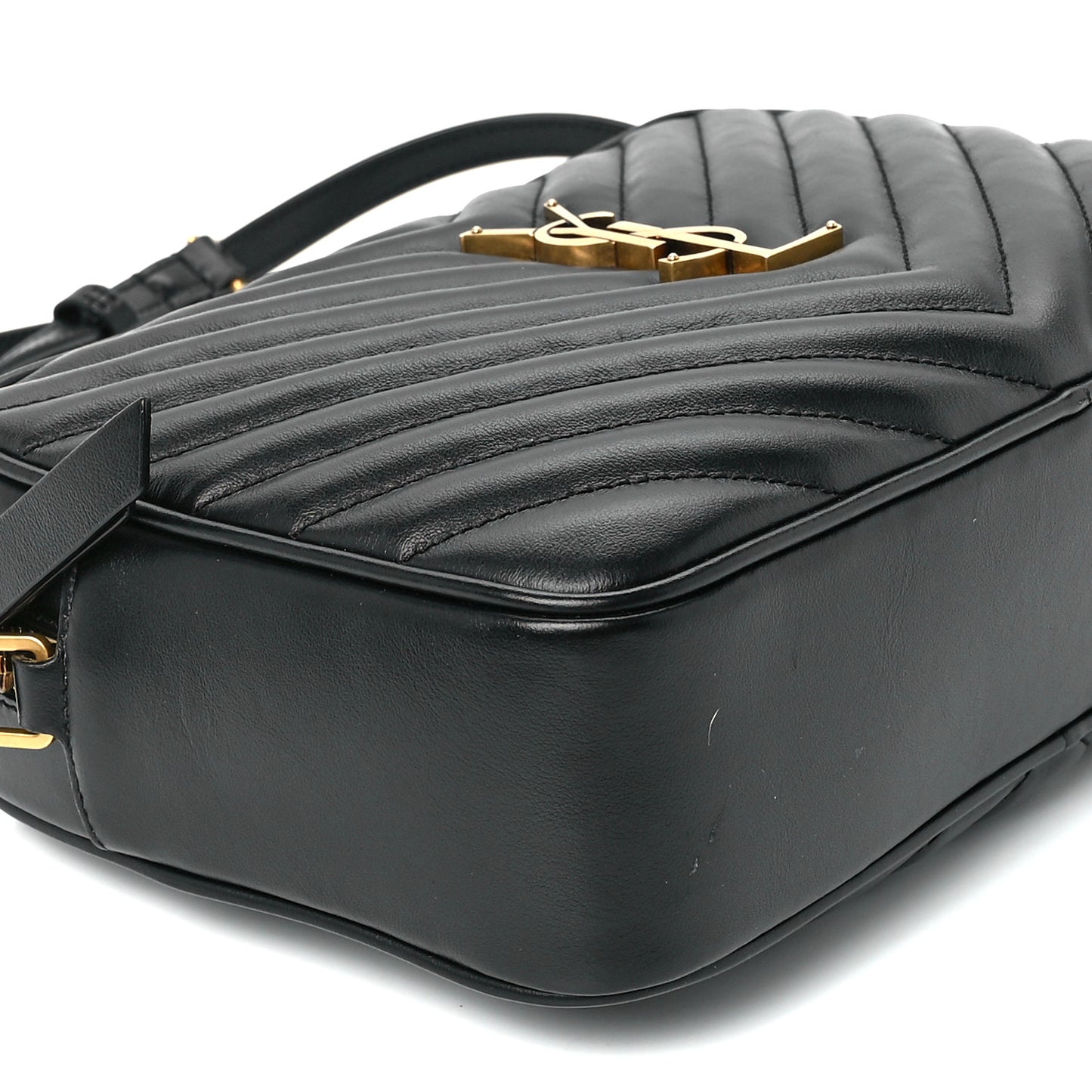 Calfskin Matelasse Monogram Lou Camera Bag Black