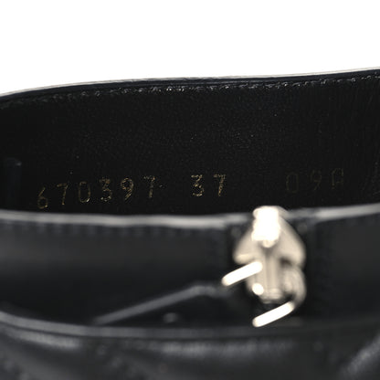 Gucci Flores Calfskin Nappa Matelasse GG 40mm Ankle Boots 37 Black 7 of 8