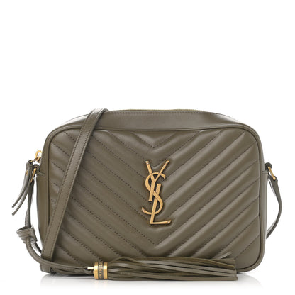 Saint Laurent Calfskin Matelasse Monogram Lou Camera Bag Military Olive 1 of 10