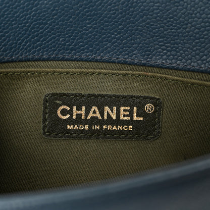 Chanel Caviar Quilted Small Boy Flap Blue 6 of 10