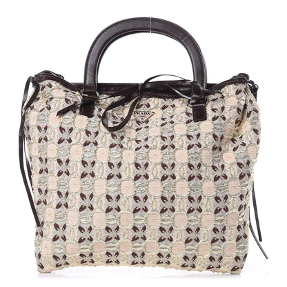 Prada Bow Cloquet Top Handle Bag Avorio 1 of 9