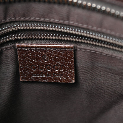 Gucci Monogram Flat Messenger Bag Beige Dark Brown 6 of 10