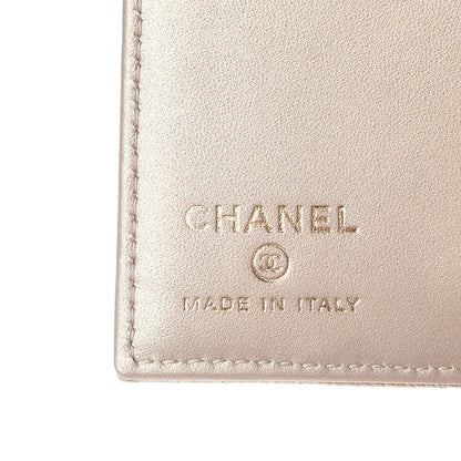 Chanel Metallic Caviar Quilted Card Holder Wallet Gold 6 of 8