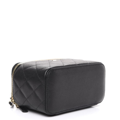 Chanel Caviar Quilted Small Vanity Case With Chain Black 3 of 8