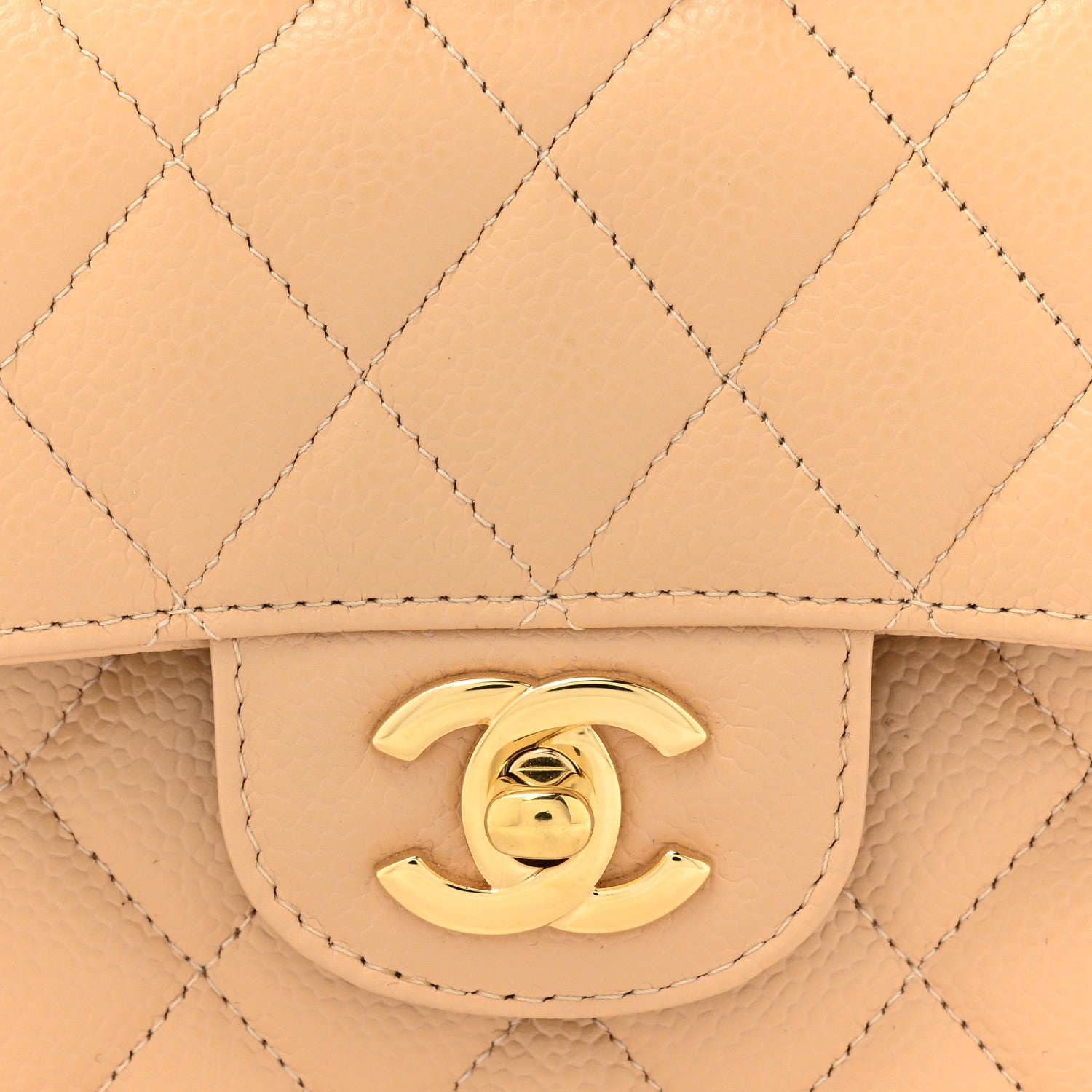 Chanel Caviar Quilted Small Double Flap Beige 8 of 11