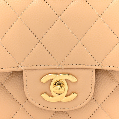Chanel Caviar Quilted Small Double Flap Beige 8 of 11