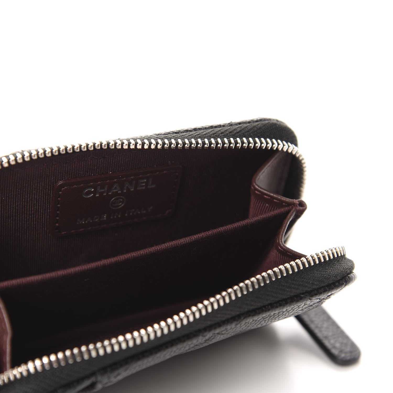 Chanel Caviar Quilted Zip Card Holder Black 5 of 8