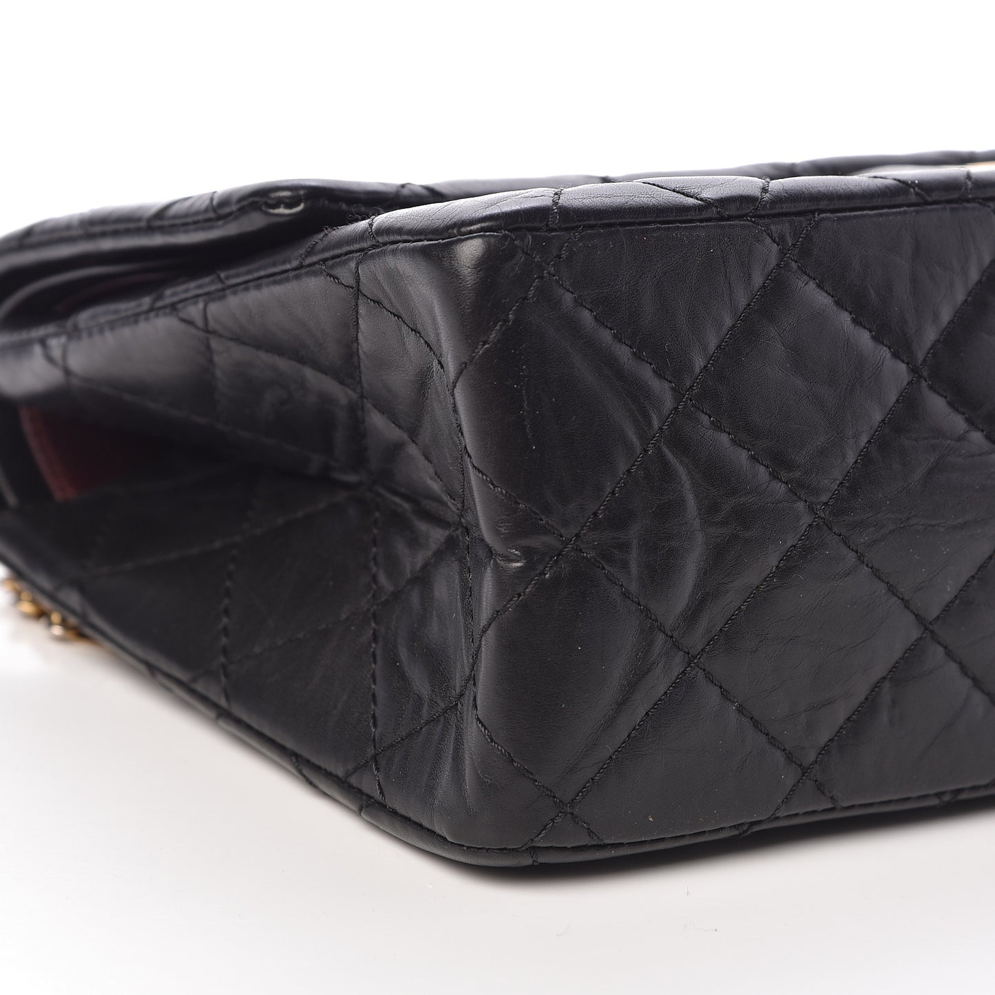 Aged Calfskin Quilted 2.55 Reissue 226 Flap Black