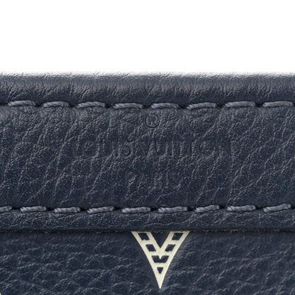 Louis Vuitton Calfskin Monogram Shadow Gaston Wearable Wallet Ink Blue White 6 of 10