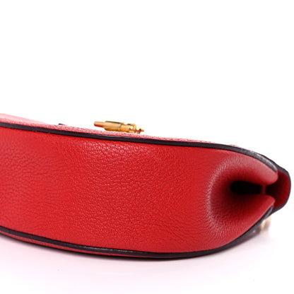 Chloe Grained Lambskin Mini Drew Shoulder Bag Plaid Red 8 of 10