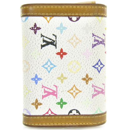 Louis Vuitton Monogram Multicolor Porte-Monnaie Plat Coin Purse White 4 of 8